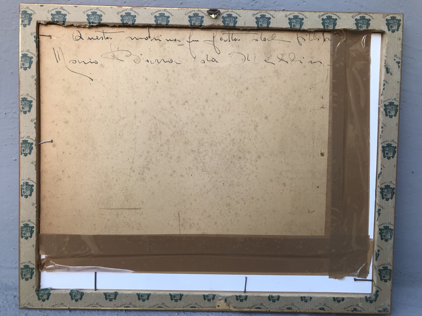 Quadro vintage -Marina- tecnica mista su cartoncino