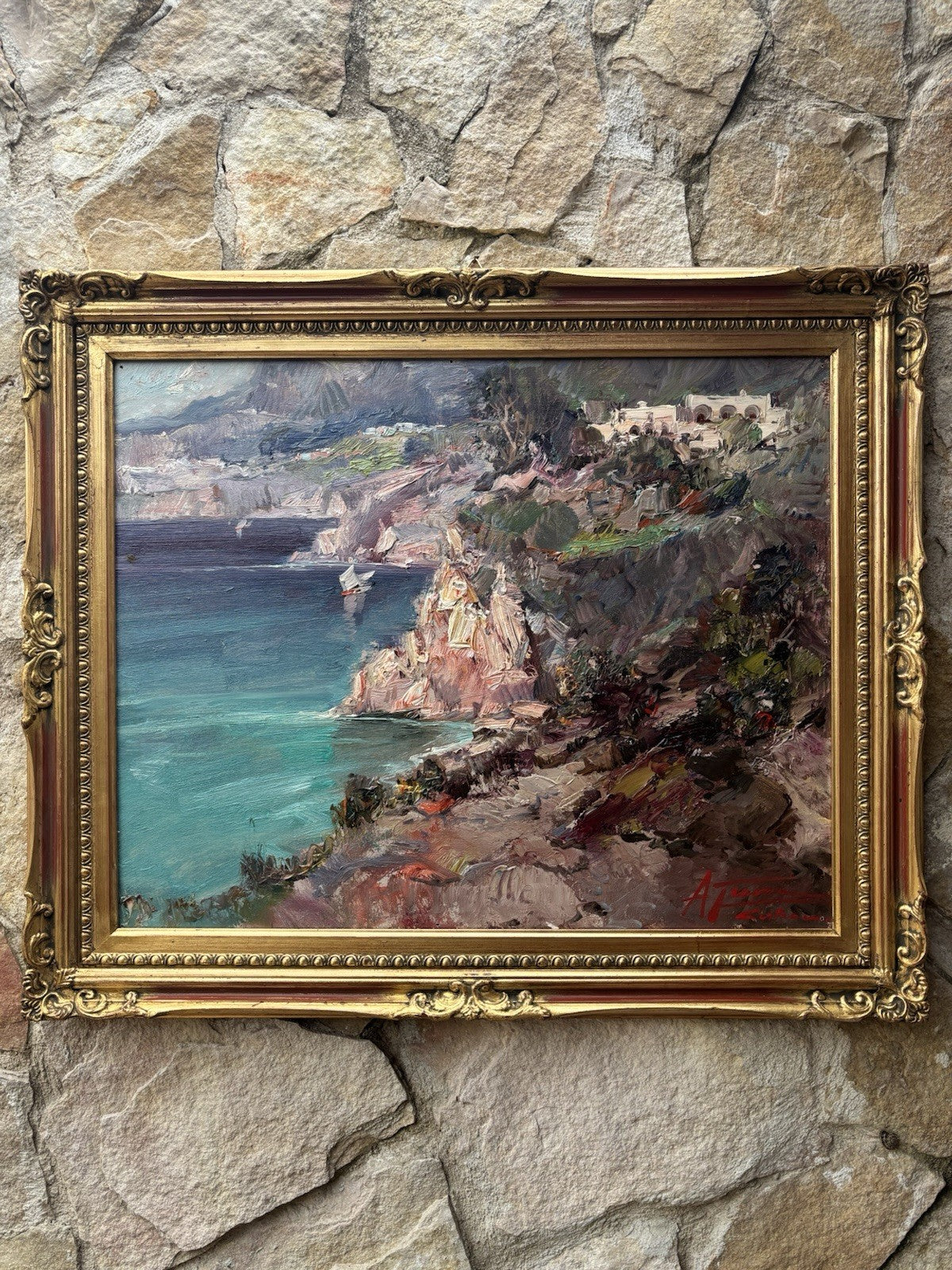 Quadro -Costiera- Antonio Gravina- dipinto a olio