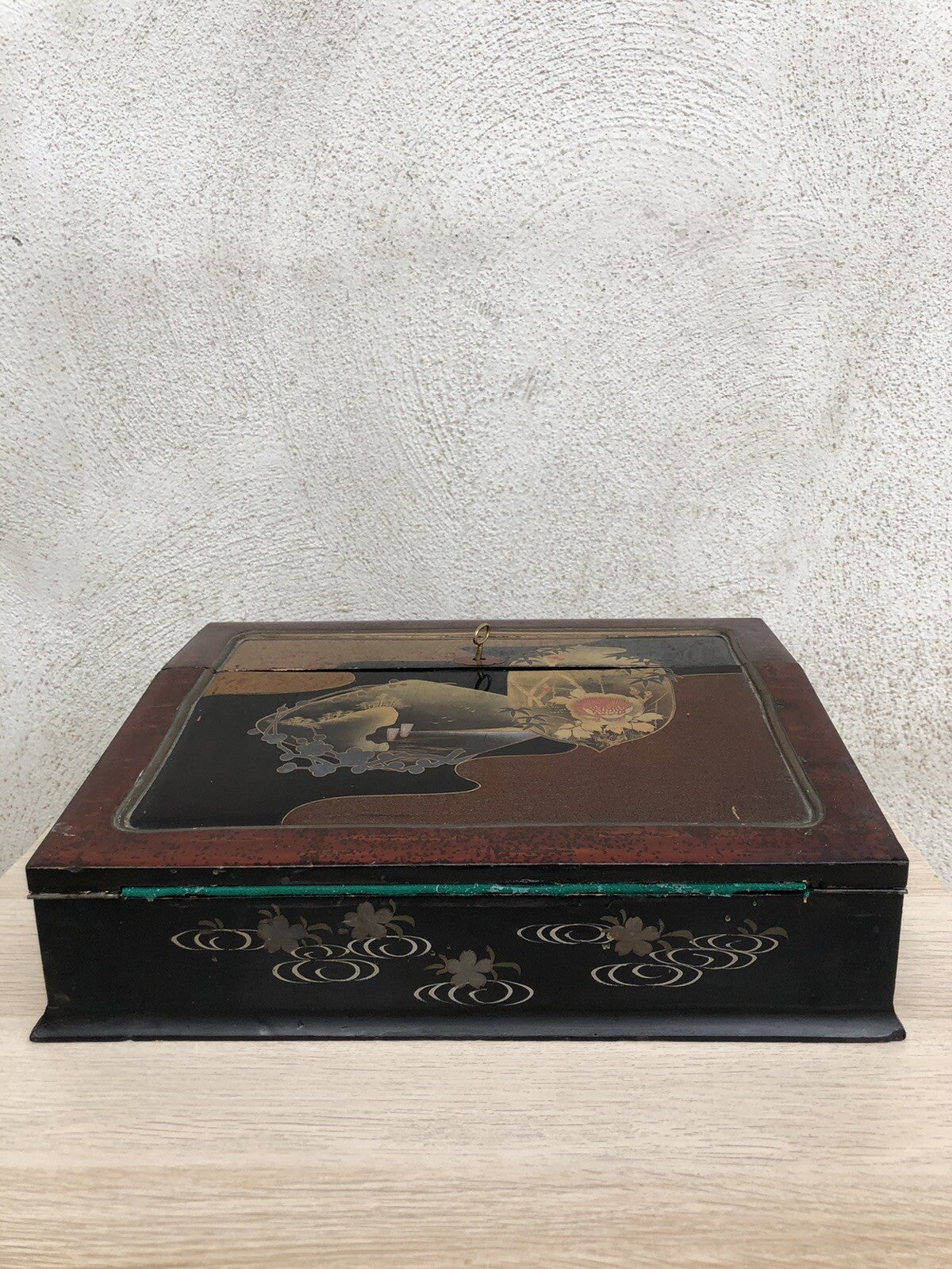 Scrittoio Cinese In Legno Laccato Vintage