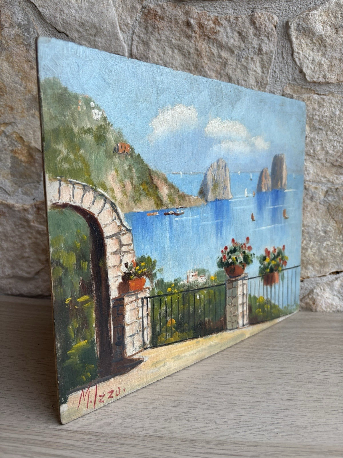 Quadro -Capri- Maria Izzo dipinto a olio su tavoletta