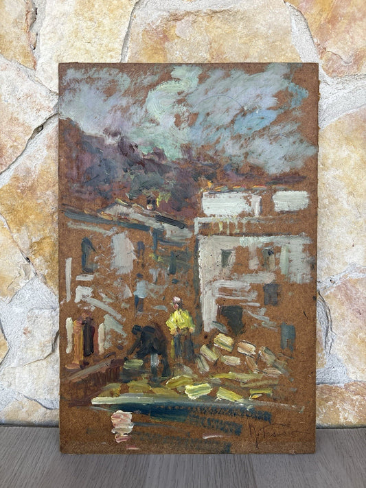 Quadro -Bozzetto- Renato Passaro- dipinto a olio