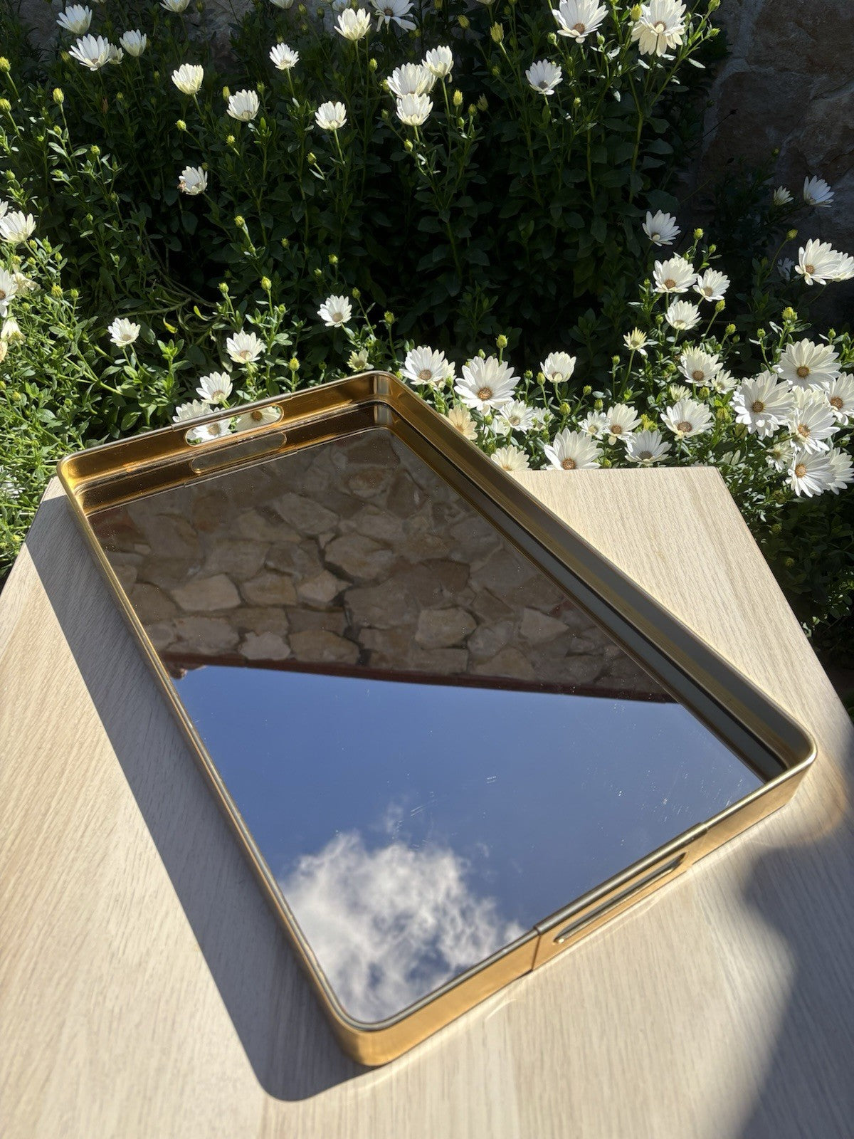 Vassoio Vintage Anni ‘60 MB Made In Italy In Metallo Con Specchio