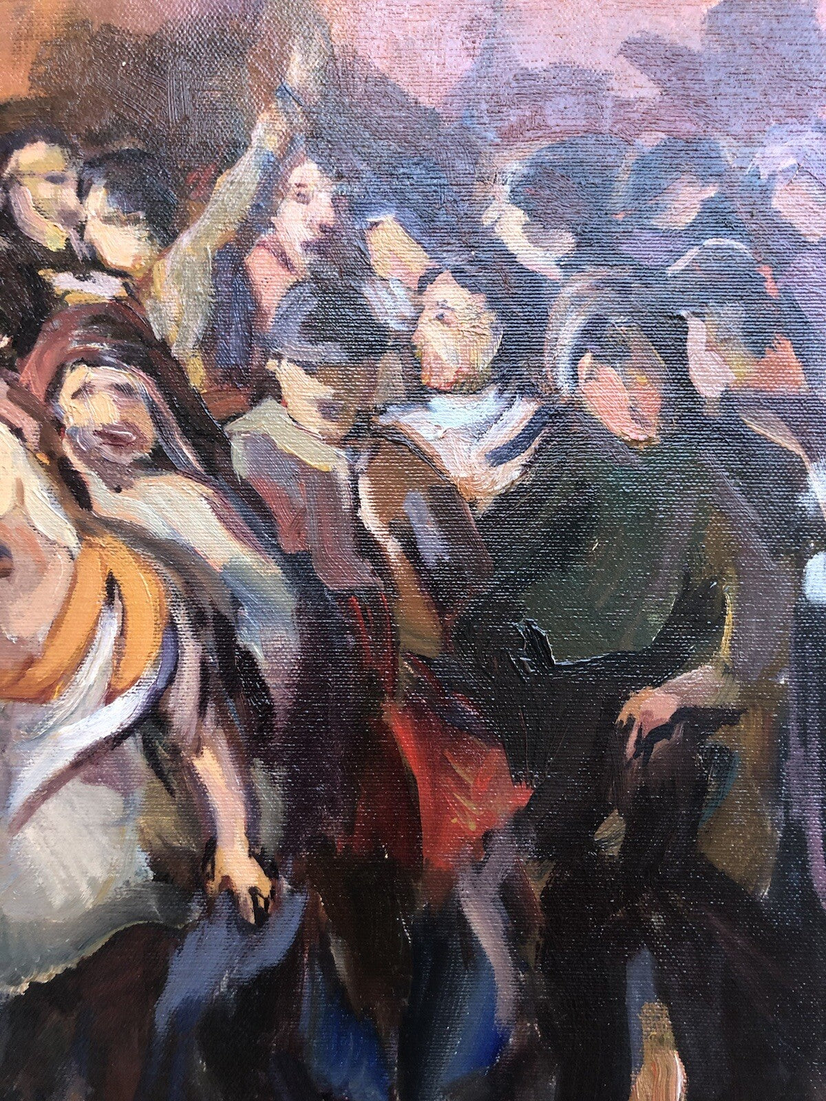 Quadro vintage -Figure- dipinto a olio su tela