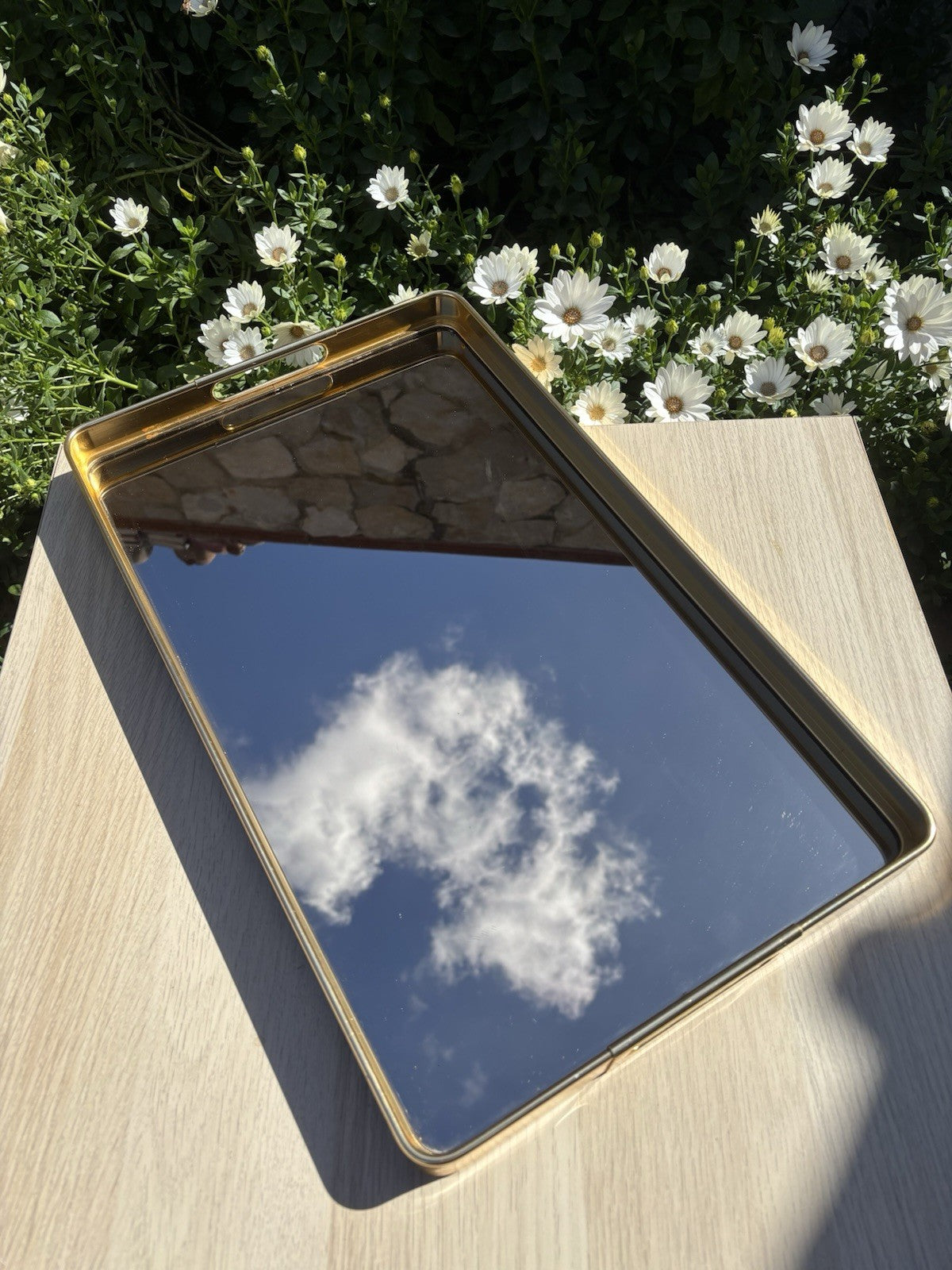 Vassoio Vintage Anni ‘60 MB Made In Italy In Metallo Con Specchio