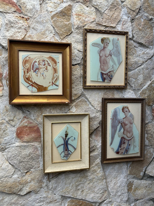 Quadri Vintage Dipinti Su Vetro