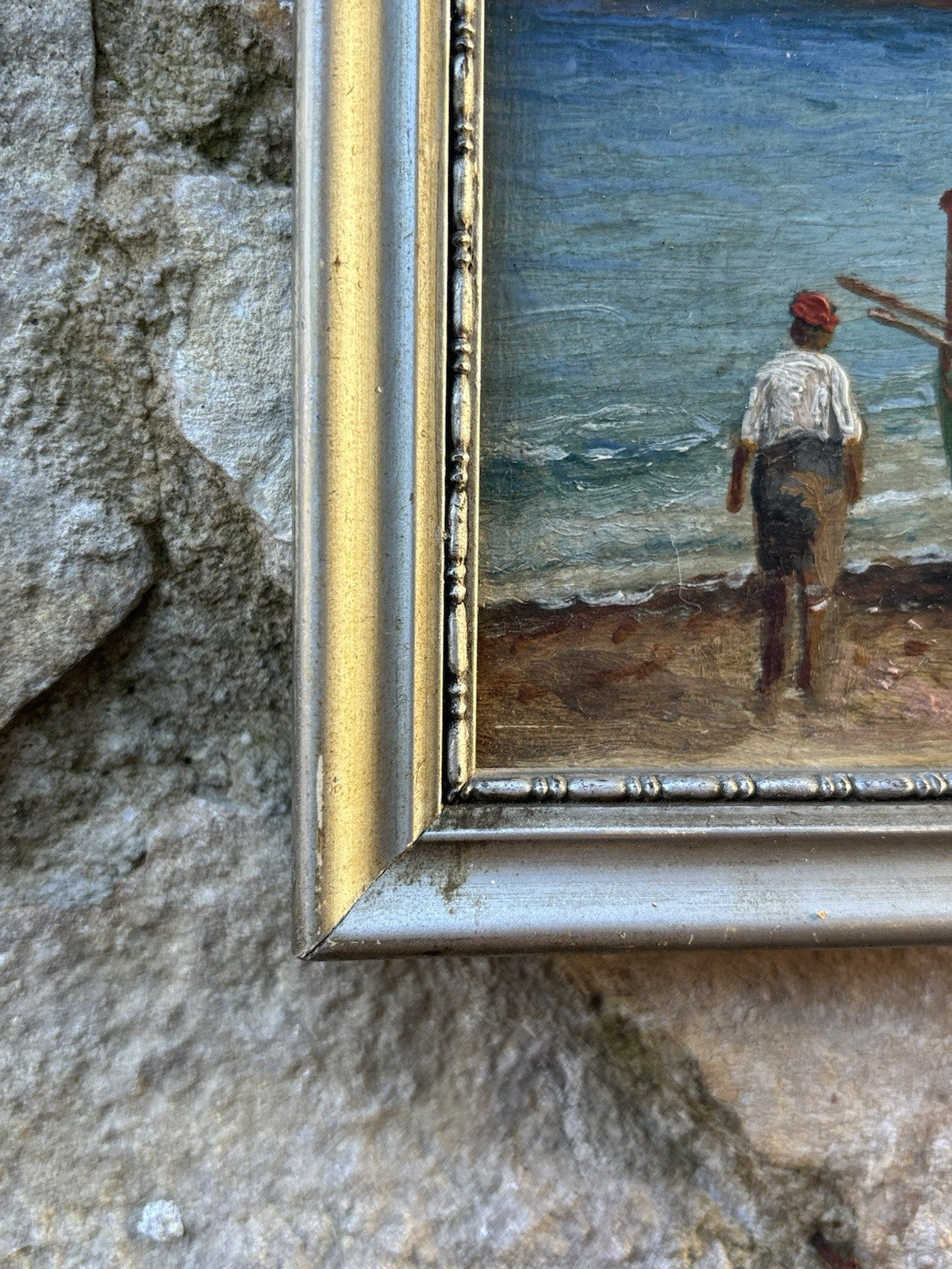 Coppia quadri miniature -Marine- Luca Papaluca- dipinti a olio su tavoletta