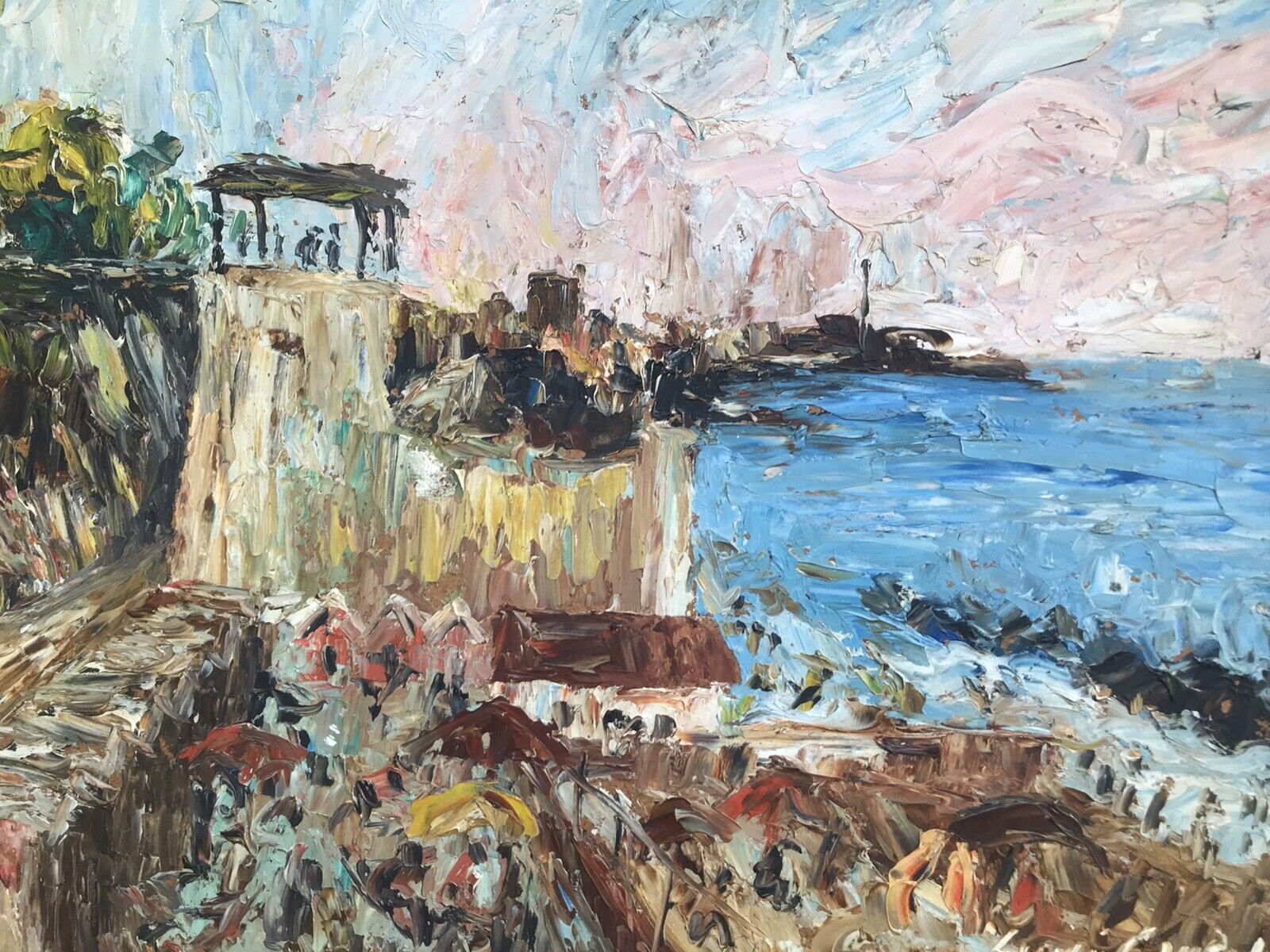 QUADRO VINTAGE DIPINTO A OLIO SU MASONITE