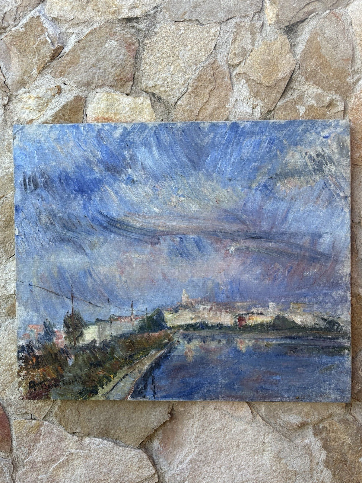 Quadro -Paesaggio- Amerigo Tamburrini dipinto a olio su tela