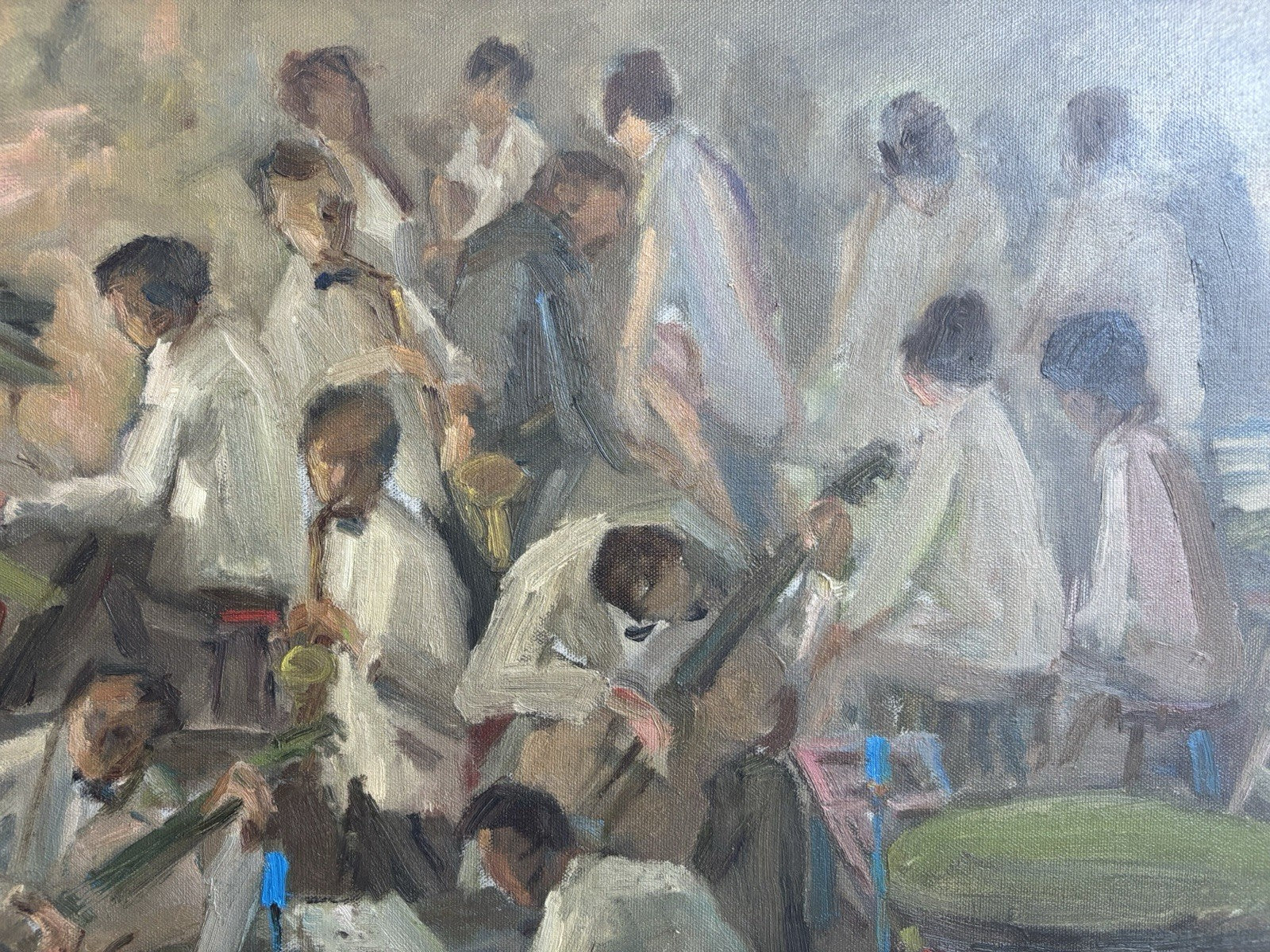 Quadro -Musicisti- Michele D’Aniello dipinto a olio su tela