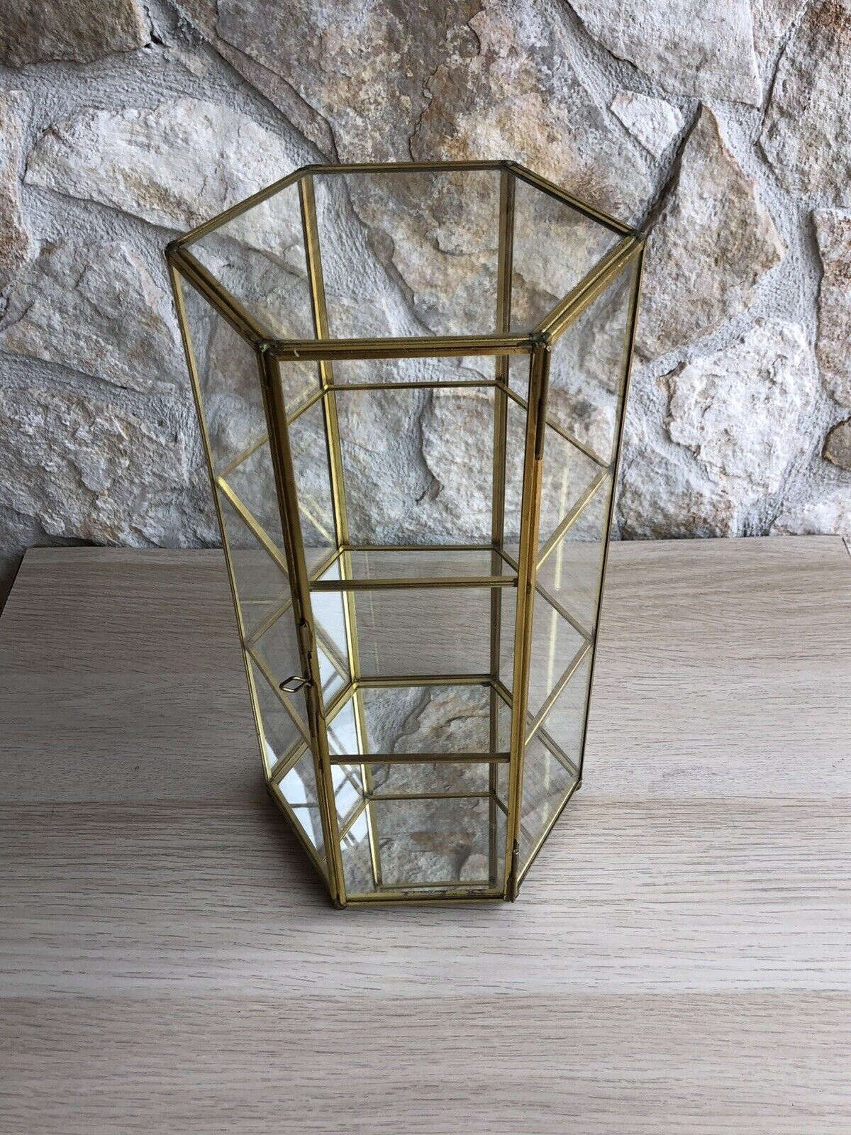 Vetrinetta Vintage In Vetro E Metallo