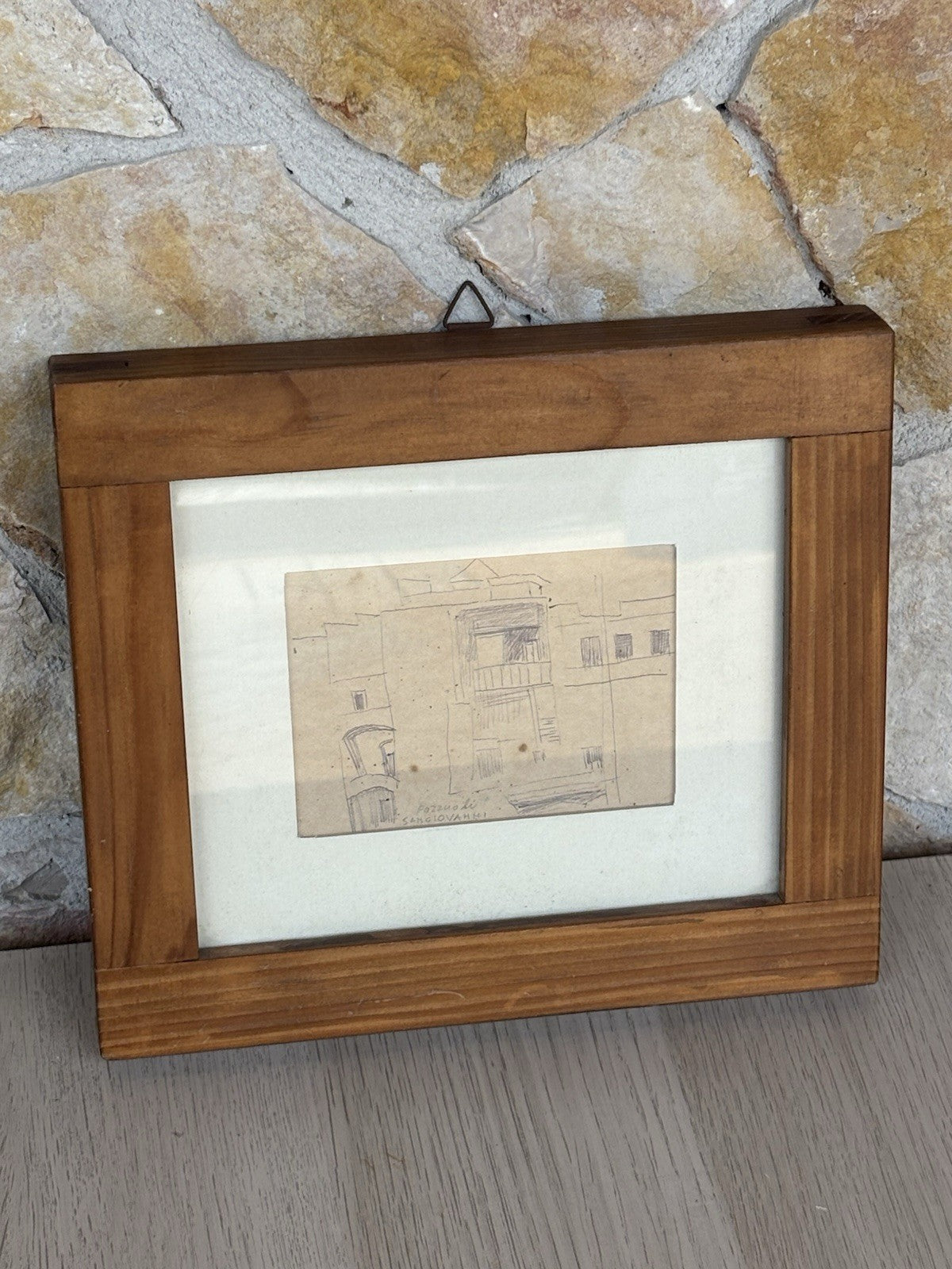 Quadro -Pozzuoli- Mario Sangiovanni disegno a matita su carta