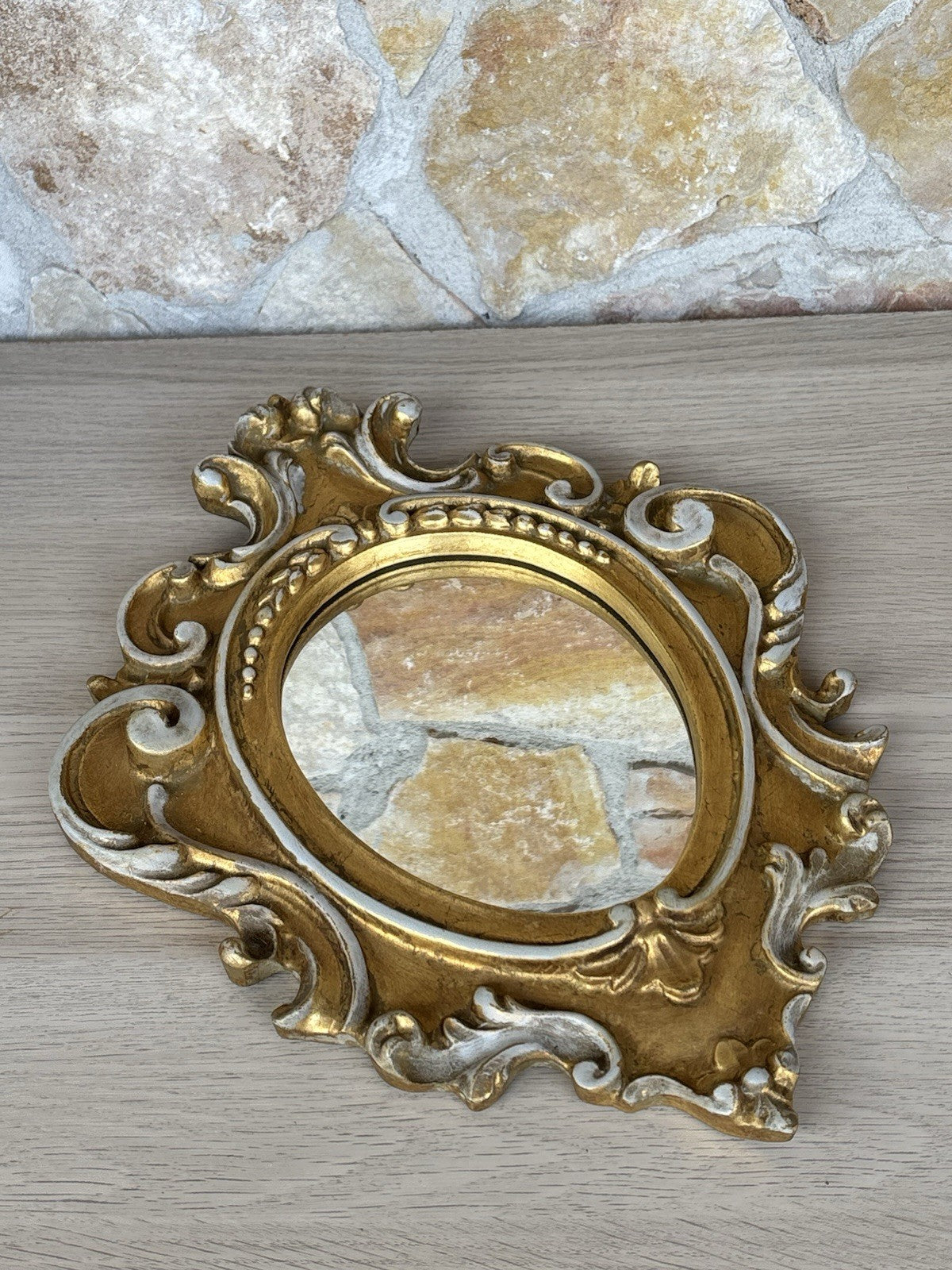 Specchio Vintage In Legno