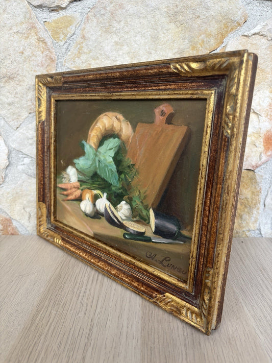 Quadro vintage -Natura Morta- dipinto a olio