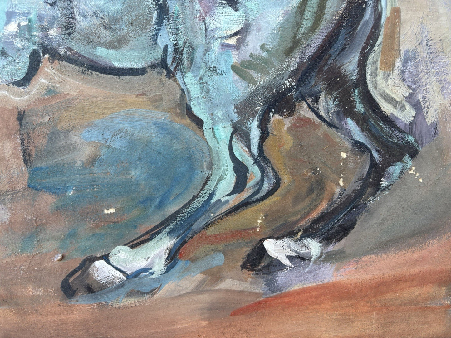 Quadro -Cavalli- Ferruccio Torraca- dipinto a olio su tela