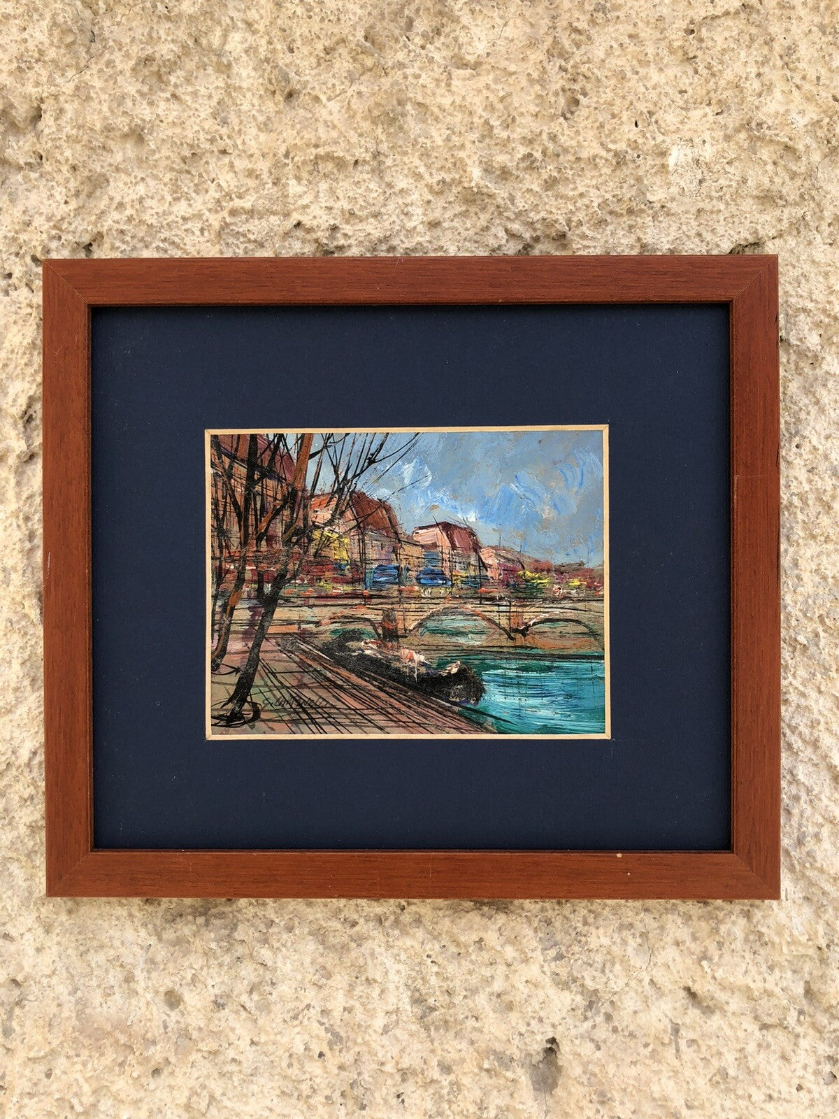 Quadro vintage -Paesaggio- dipinto a olio