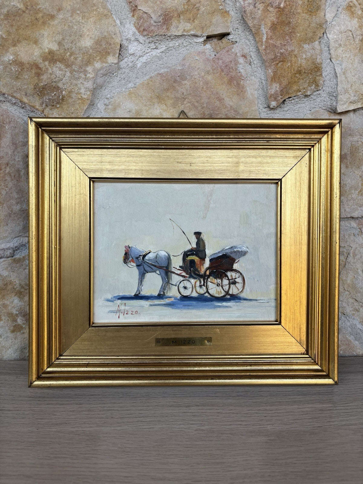 Quadro -La Carrozzella- Maria Izzo dipinto a olio