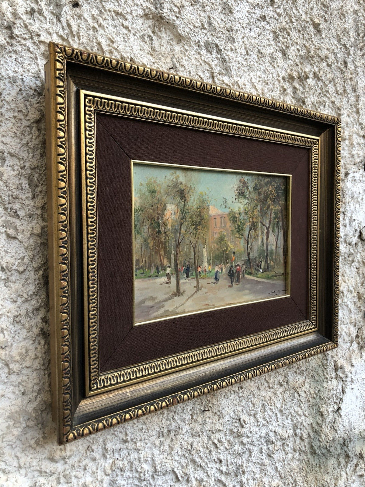 Quadro -Villa Comunale- Vincenzo Laricchia dipinto a olio