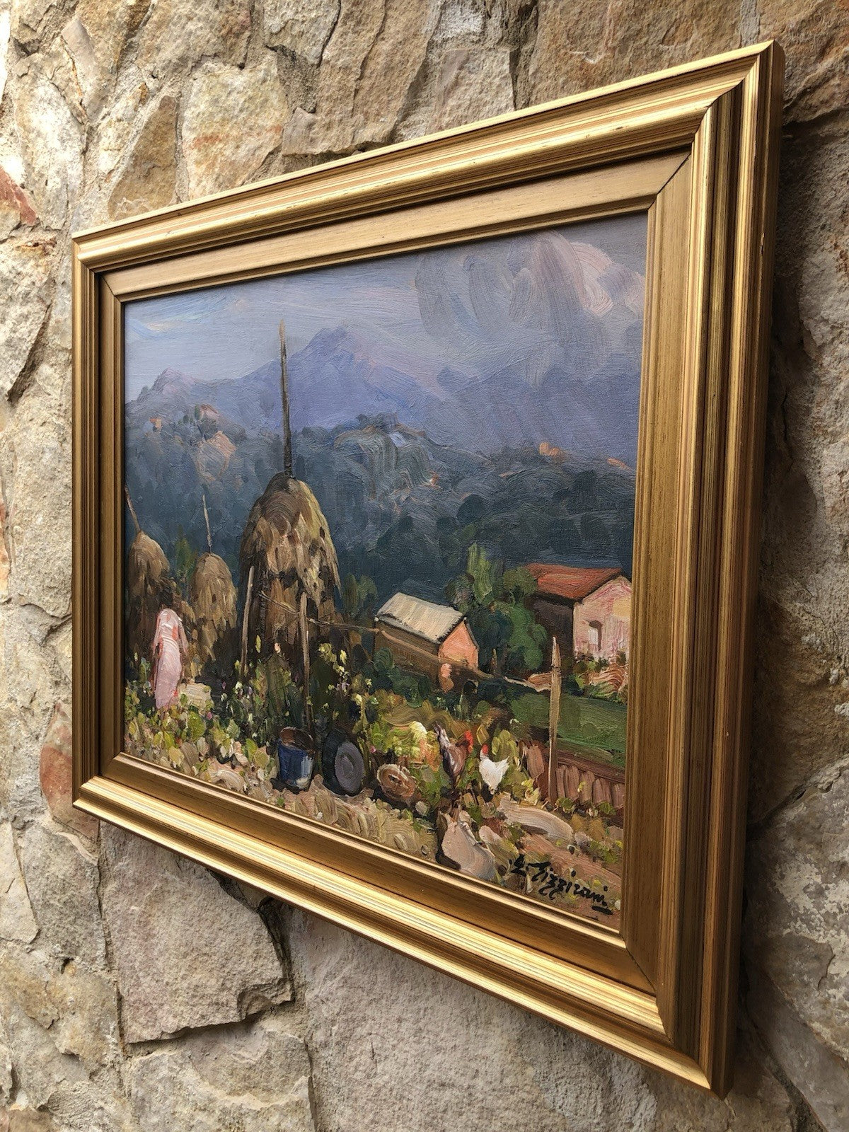Quadro -Paesaggio Cilentano- Edoardo Pizzirani dipinto a olio