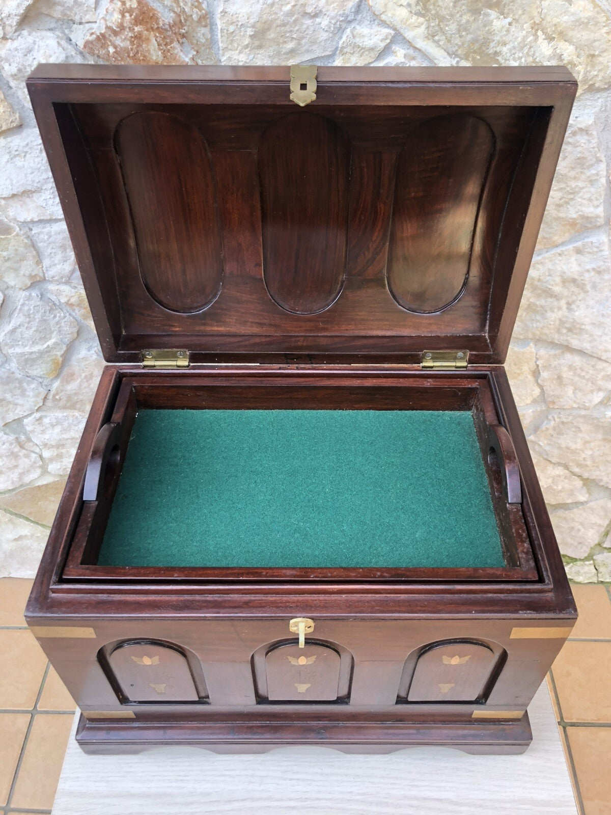 Baule Scrigno Vintage In Legno