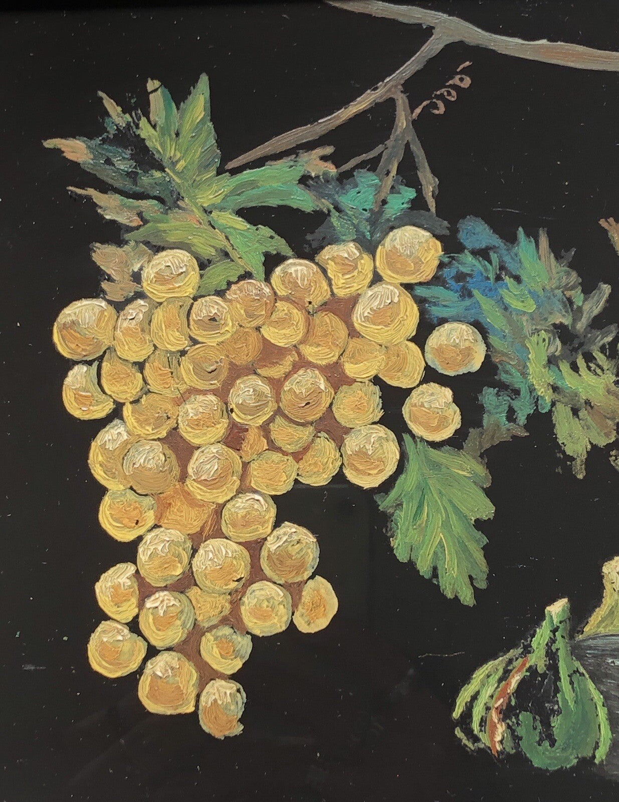Quadro vintage mattonella dipinta a olio su ceramica F.Marazzi Sassuolo