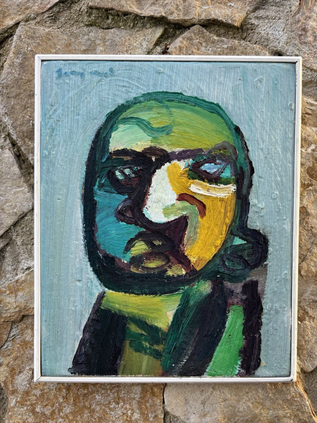 Coppia di quadri -Figure Astratte- Mario Sangiovanni dipinti ad olio