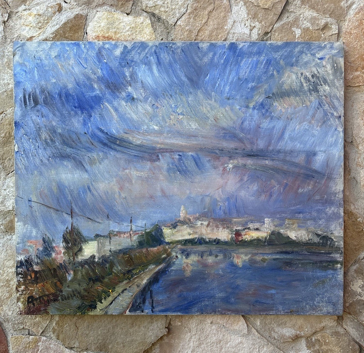 Quadro -Paesaggio- Amerigo Tamburrini dipinto a olio su tela