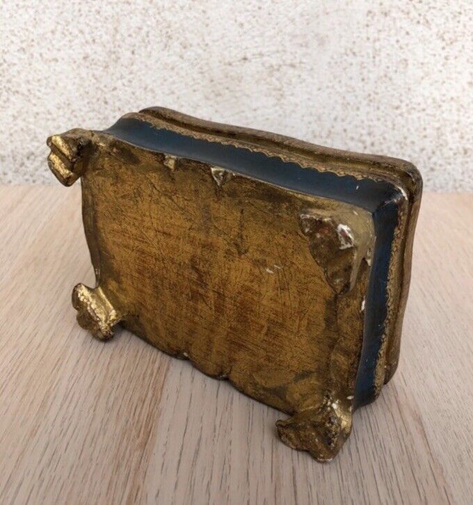 Scatola Portagioie Vintage In Legno Stile Fiorentino