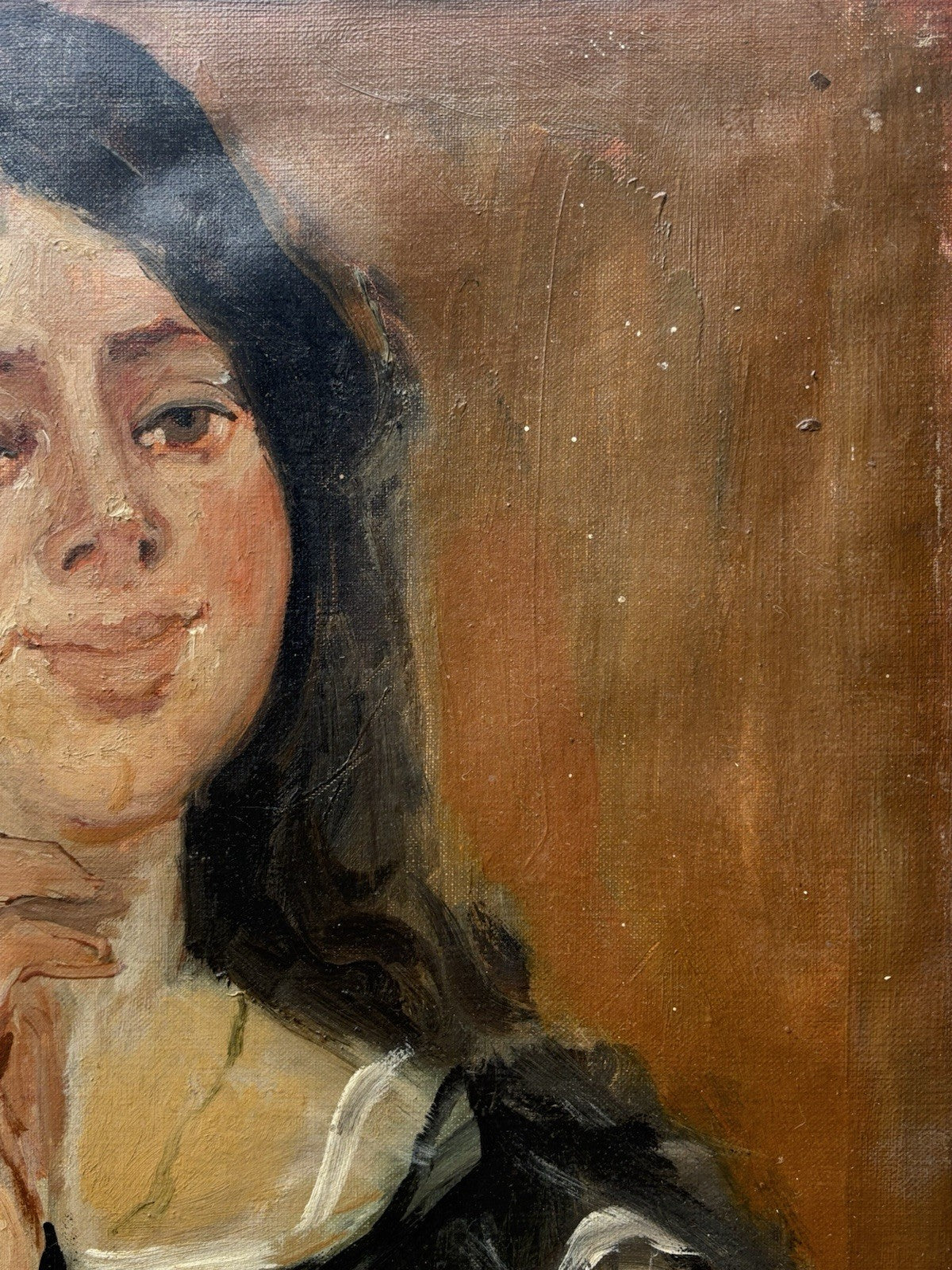 Quadro -Figura Di Donna- Augusto Orange De Rose dipinto a olio su tela