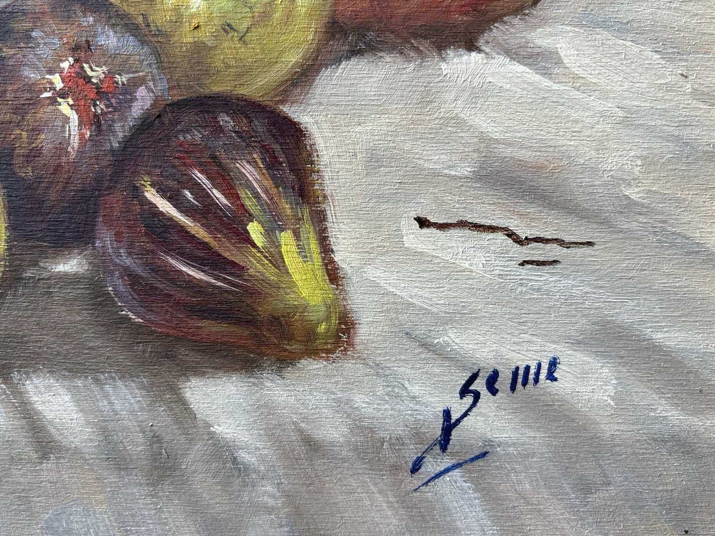 Quadro -Natura Morta Con Uva- Luigi Seme- dipinto a olio