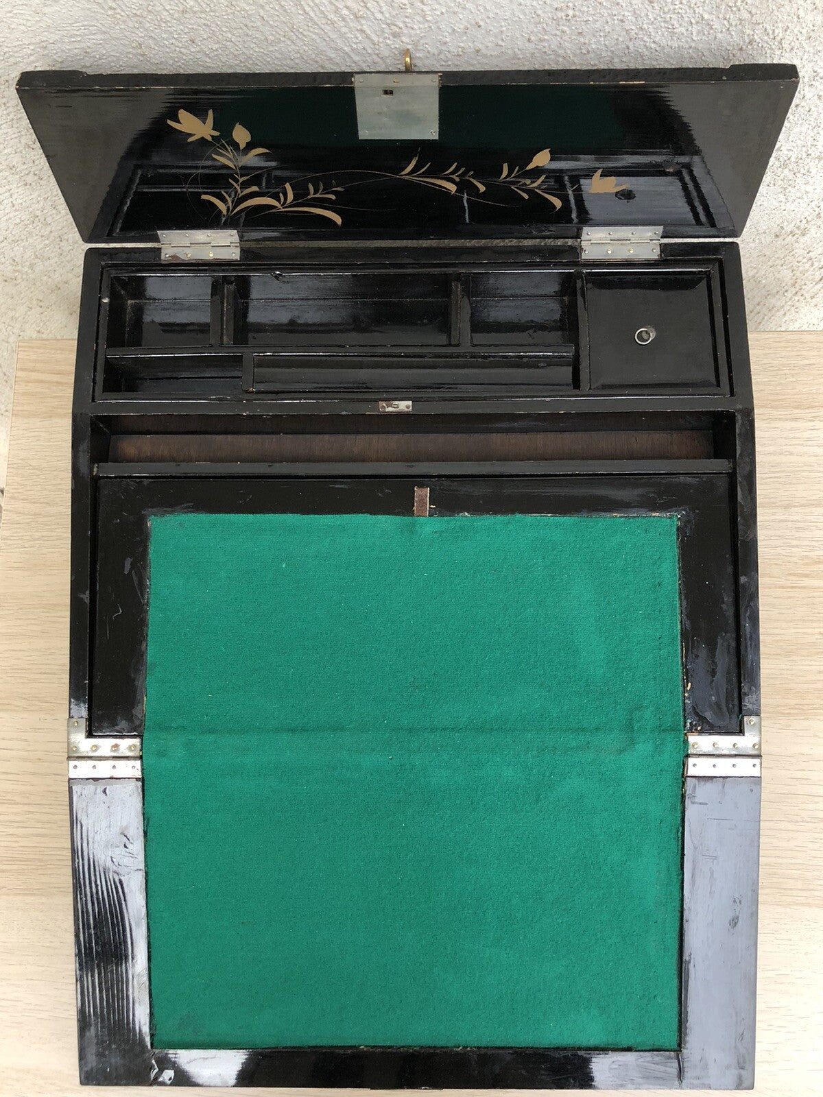 Scrittoio Cinese In Legno Laccato Vintage