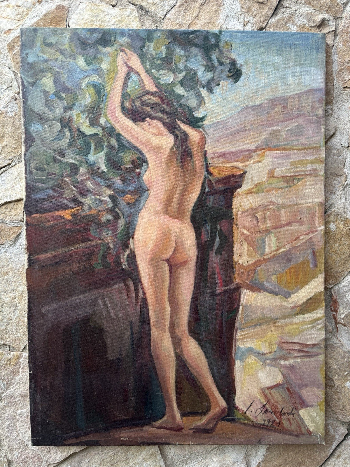 Quadro -Nudo Di Donna- Italo Lombardi dipinto a olio su tela