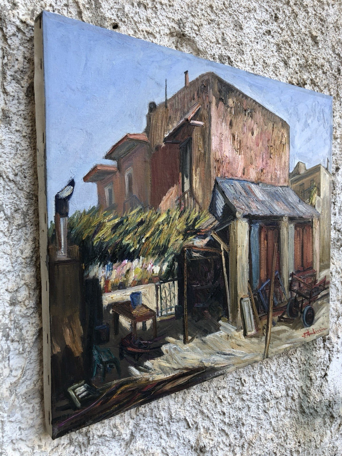 Quadro -Casolare- dipinto a olio su tela