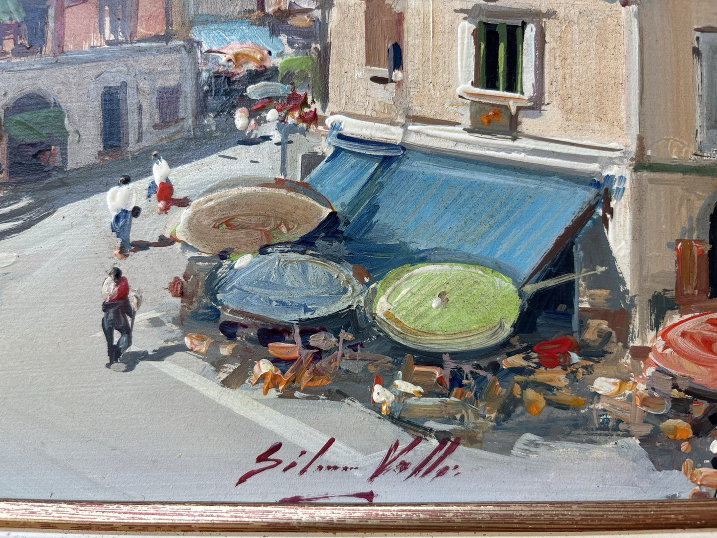 Quadro -Paesaggio Urbano- Silvio Valli- dipinto a olio