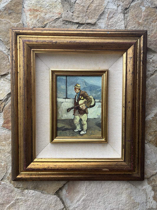 Quadro -Posteggiatore Napoletano- Aniello Eco dipinto a olio