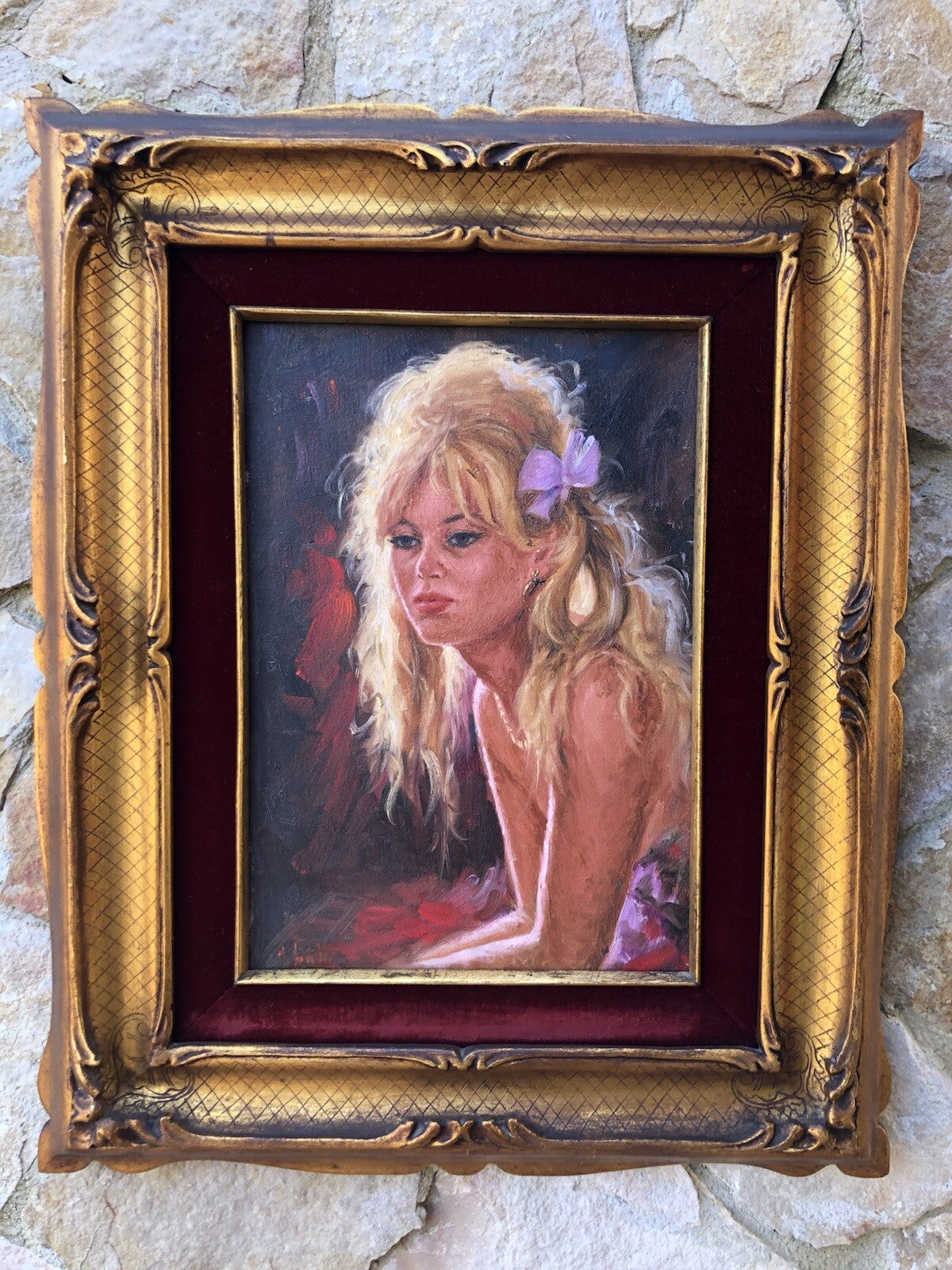 Quadro -Figura Di Donna- dipinto a olio su tela