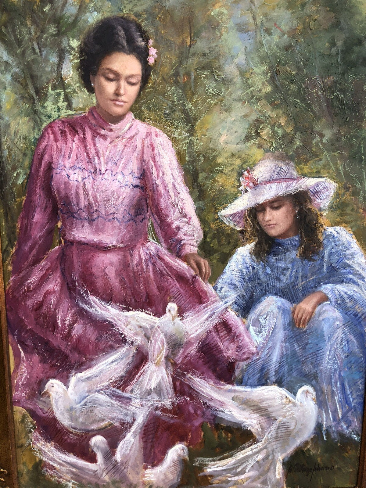Quadro vintage -Figure Femminili- dipinto a olio