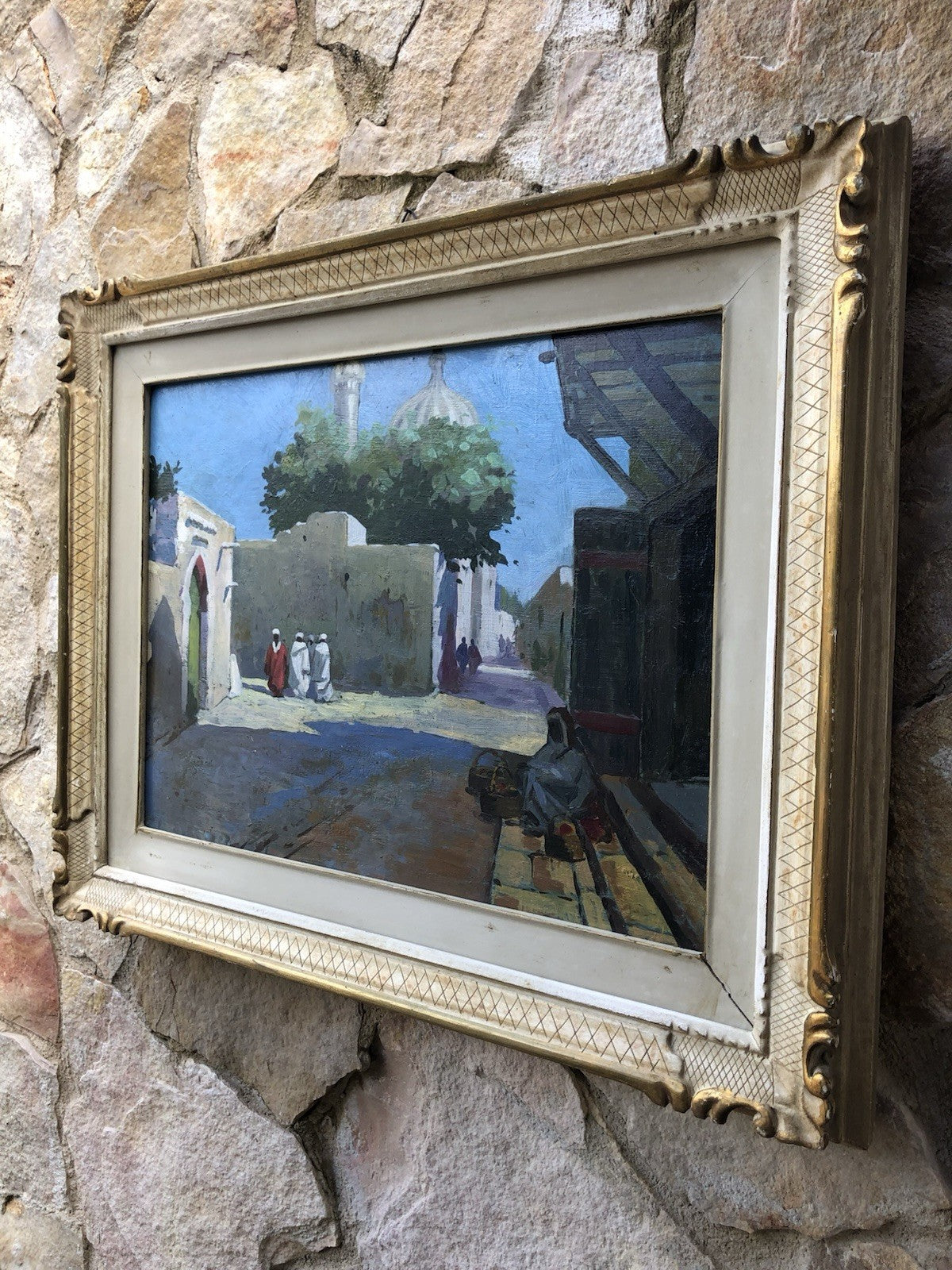Quadro -Oriente- dipinto a olio su tavoletta
