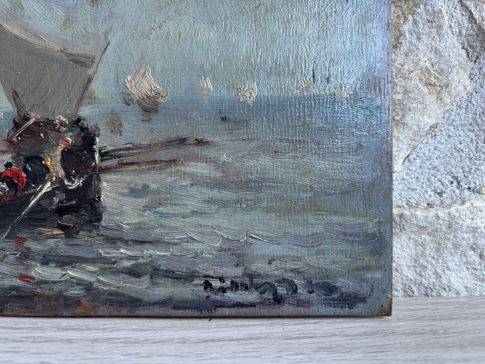 Quadro -Marina- Francesco Di Marino dipinto a olio su tavoletta