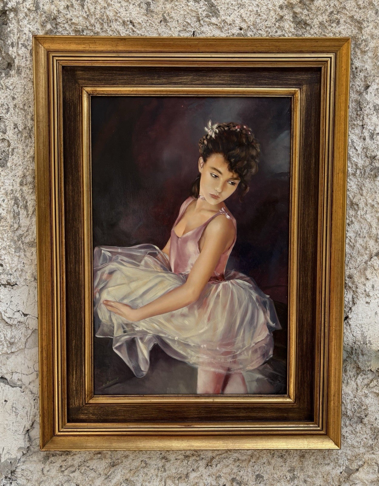 Quadro -Ballerina- Gigi Barone dipinto a olio su tavola