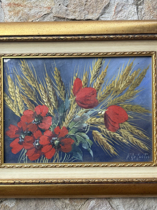 Quadro -Fiori- Federico De Curtis dipinto a tecnica mista