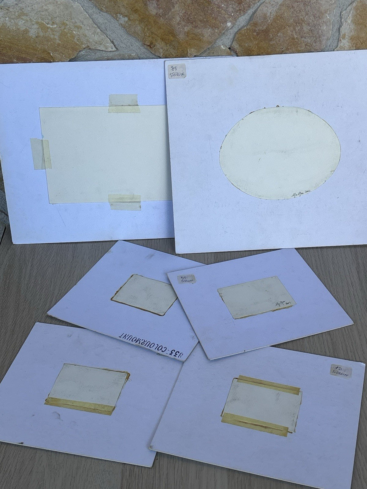 Gouache Vintage Dipinti Su Carta -Vedute Di Napoli-