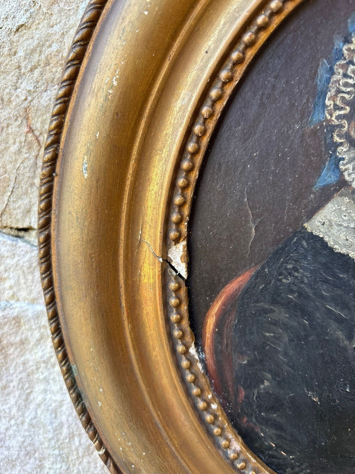Quadro antico -Figura Di Donna Anziana- dipinto a olio