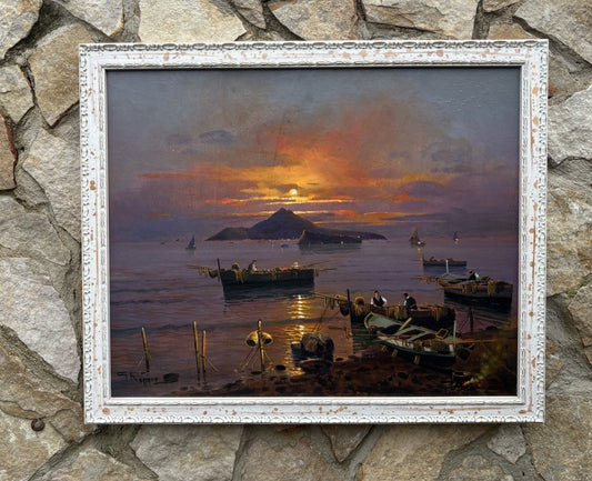 Quadro -Tramonto Ischitano- Gennaro Rossano- dipinto a olio