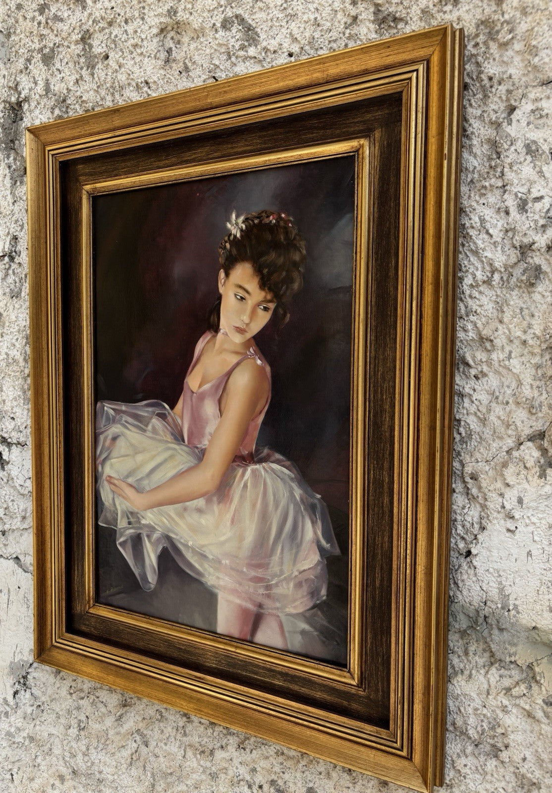 Quadro -Ballerina- Gigi Barone dipinto a olio su tavola