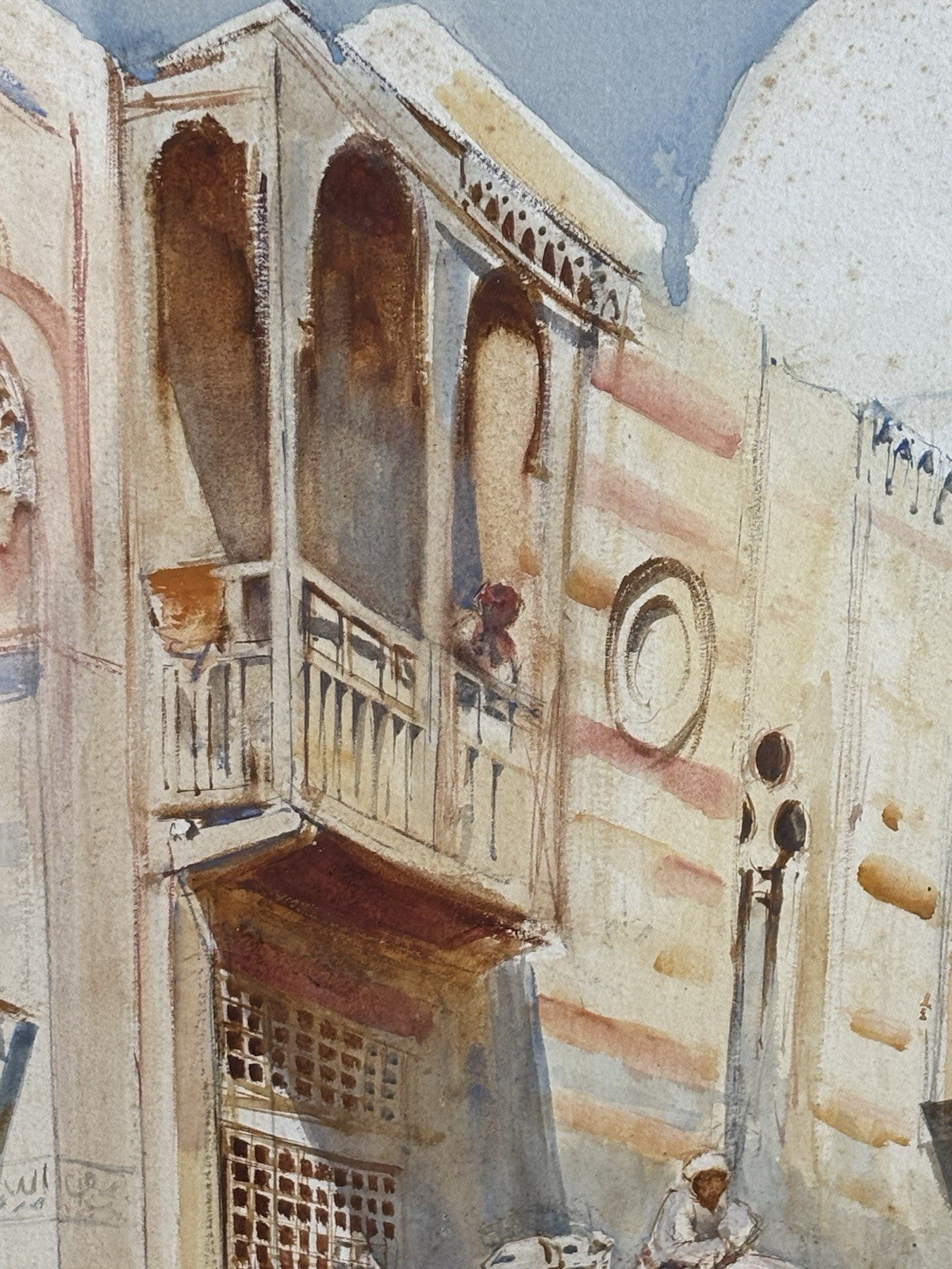 Quadro antico -Il Cairo- Henry Simpson realizzato ad acquerello su carta