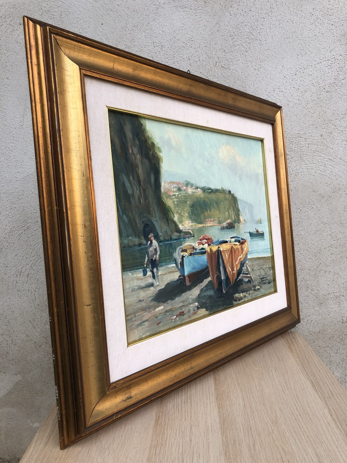Quadro -Barche A Riposo- dipinto a olio su tela