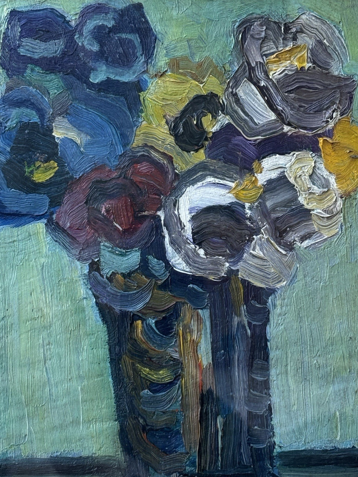 Quadro -Vaso Con Fiori Di Campo- Mario Sangiovanni- dipinto a olio