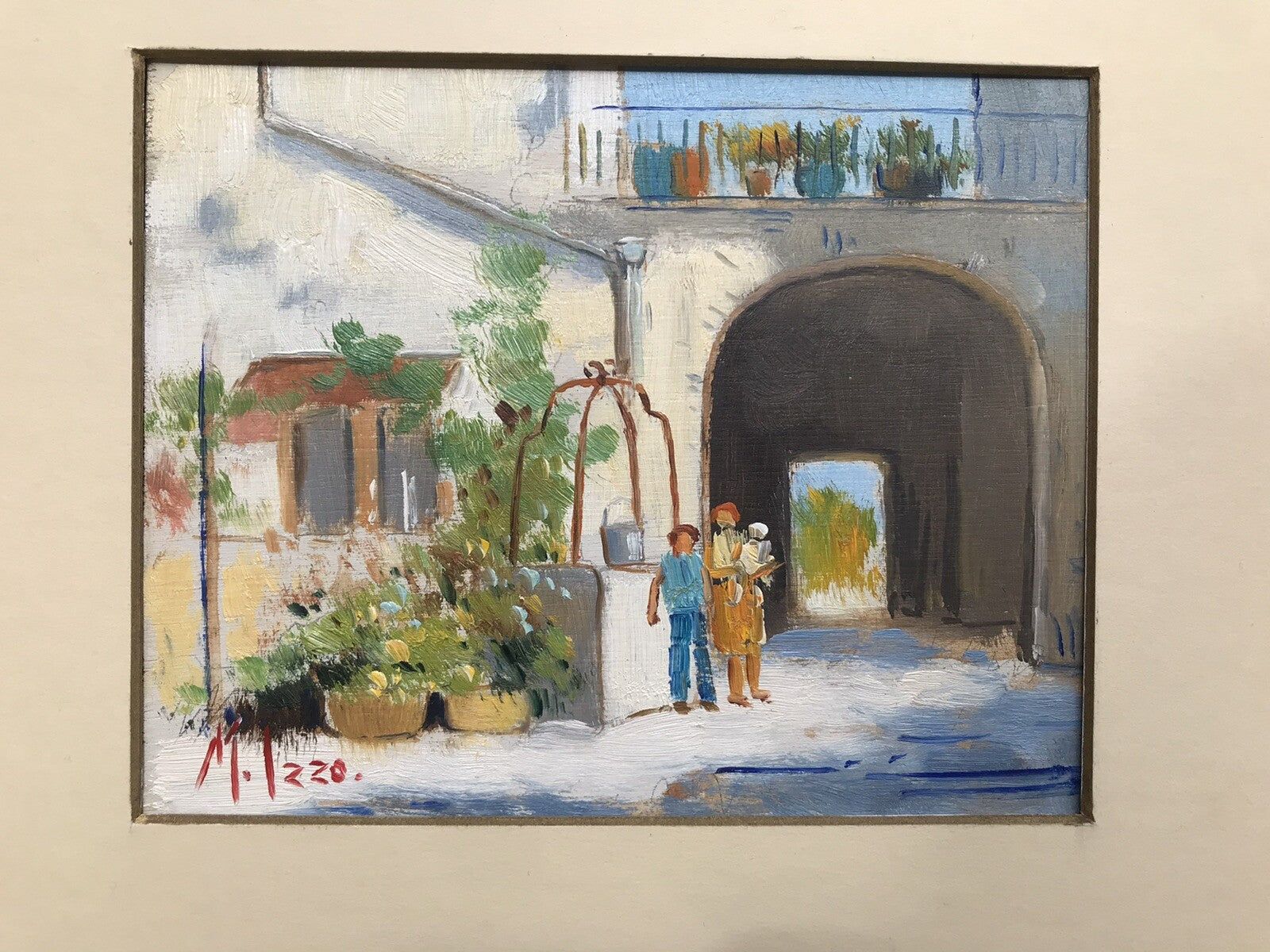 QUADRO VINTAGE DIPINTO A OLIO SU TAVOLETTA