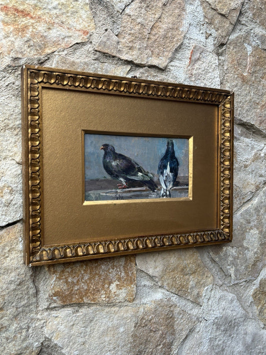 Quadro -Piccioni- Giuseppe Uva dipinto a olio