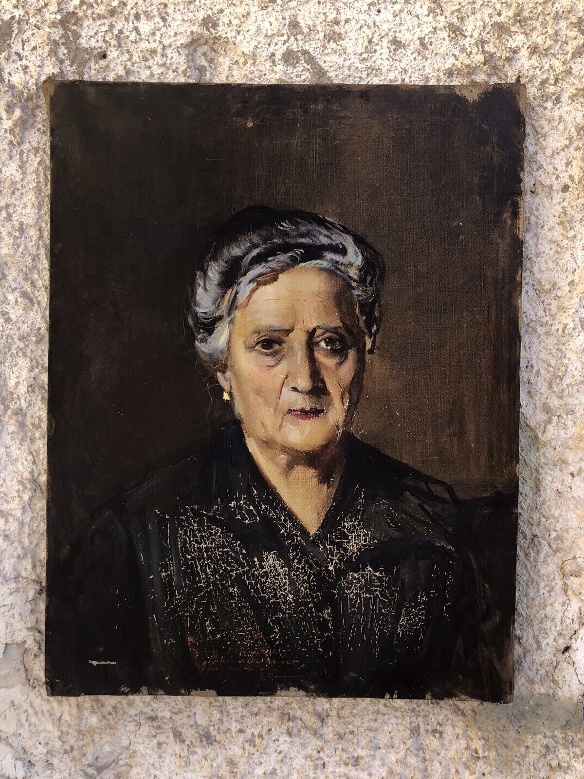 Quadro antico -Ritratto-dipinto a olio su tela